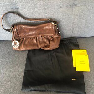 Fendi Leather Baguette Shoulder Bag